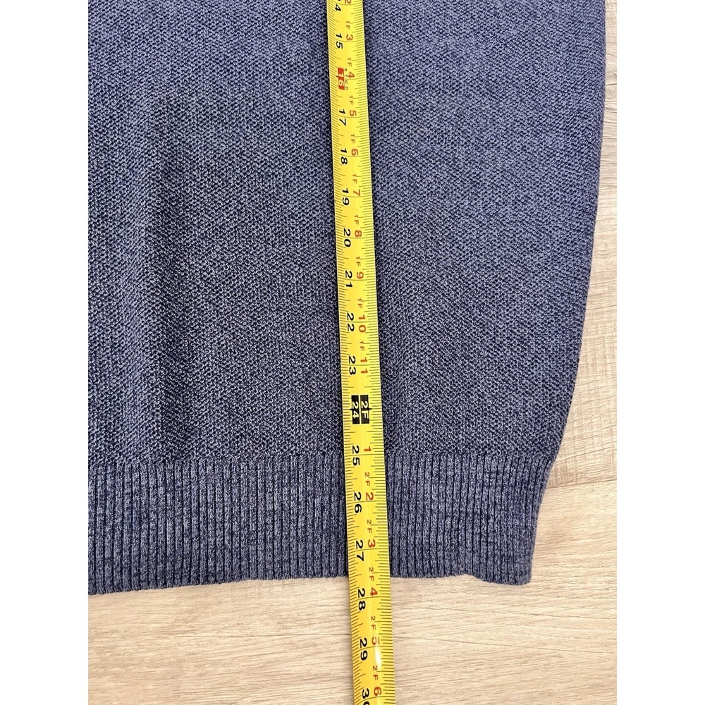 NWT Peter Millar Men's Ocean Blue Nevis Twisted Knit 1/4 Zip Pullover Sweater L - Picture 9 of 10